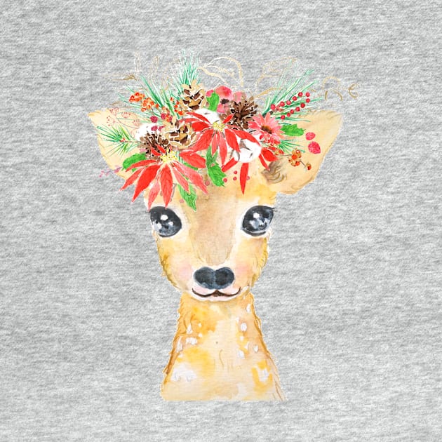 Christmas deer painting by colorandcolor